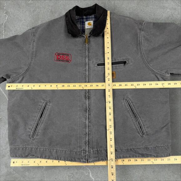 Vintage Carhartt Detroit Blanket Lined Work Jacket J97 MTL Duck Canvas USA - 2XL - Picture 6 of 8